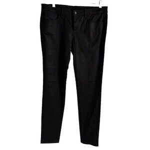 Vintage Believe Women’s Navy Blue Coated Skinny Jeans Size 29 Metallic Waxed